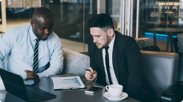 Professionals in consultation discussing strategy